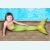 Хвост русалки австралийский Люкс зеленого цвета с чешуей + купальник