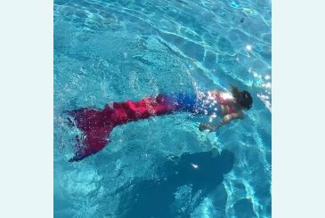 Красно-синий хвост плавание от Алины_1