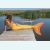 Хвост русалки для плавания+купальник оранжевый модели премиум с чешуей