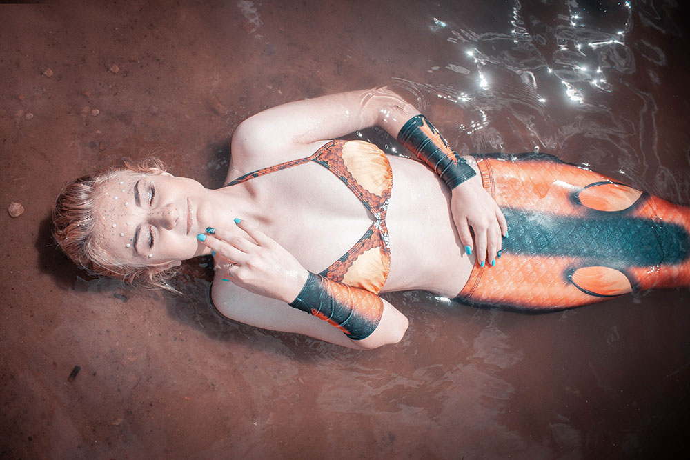 Хвост Delfina 3D черный фотосессия Real Mermaid_1